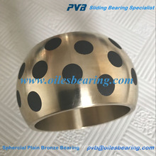 SAE430B oil copper alloy graphite inlaid bearing,high quality brass spherical steel bush,AB-2 sphercial plain bronze bearing
